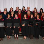 BA graduates and faculty
