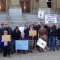 Protest in front of Alberta Legislature re cuts to funding and services, Oct 15 2013