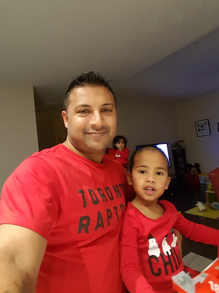 Reppin Toronto Raptors with my son